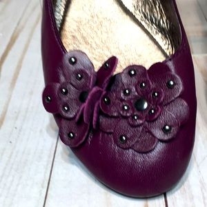 SOFFT purple flat floral shoe